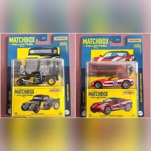 *SOLD* Matchbox Collectors Die-Cast Set - Black Ford Pickup & Red Corvette
